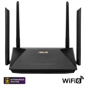 ASUS RT-AX53U (AX1800) WiFi 6 Extendable Router, AiMesh, 4G/5G Mobile Tethering ASUS RT-AX53U (AX1800) WiFi 6 Extendable Router, AiMesh, 4G/5G Mobile Tethering