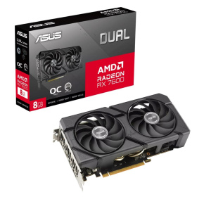 ASUS VGA AMD Radeon RX 7600 DUAL 8GB EVO OC, 8GB GDDR6, 3xDP, 1xHDMI