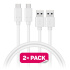 CONNECT IT Wirez USB-C (Type C) -> USB-A, USB 3.1 Gen 1, bílý, 1 m (2 ks v balení)
