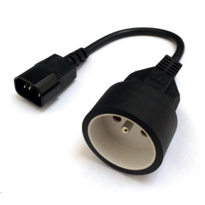 Redukce pro UPS (IEC320-C14) - FR zásuvka (CEE7/5), 30cm Redukce pro UPS (IEC320-C14) - FR zásuvka (CEE7/5), 30cm