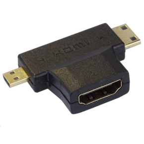PremiumCord Adaptér HDMI na mini HDMI typ C a micro HDMI typ D