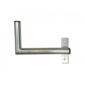 Držák antény na zeď u okna s pásem, pravé uchycení, galvanický zinek, délka 25cm, průměr 3,2cm Držák antény na zeď u okna s pásem, pravé uchycení, galvanický zinek, délka 25cm, průměr 3,2cm