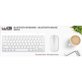 WG - Bluetooth klávesnice s myší, bílá