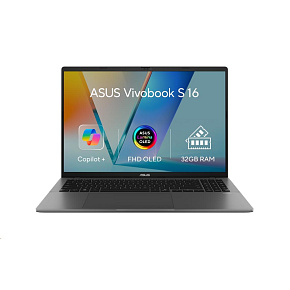ASUS NTB Vivobook S 16 (M3607GA-OLED078X), Ryzen AI 9 H 465, 16" 1920 x 1200, 32GB, 1TB SSD, Radeon, W11 Pro, Gray ASUS NTB Vivobook S 16 (M3607GA-OLED078X), Ryzen AI 9 H 465, 16" 1920 x 1200, 32GB, 1TB SSD, Radeon, W11 Pro, Gray