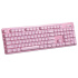WG - Herní klávesnice WG, podsvícena, drátová, růžová