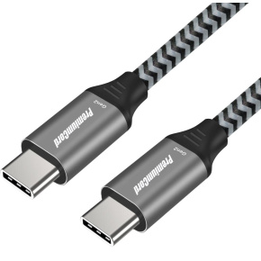PREMIUMCORD Kabel USB-C (USB 3.2 Gen 2, 3A, 60W, 20Gbit/s) bavlněný oplet, 0,5m PREMIUMCORD Kabel USB-C (USB 3.2 Gen 2, 3A, 60W, 20Gbit/s) bavlněný oplet, 0,5m