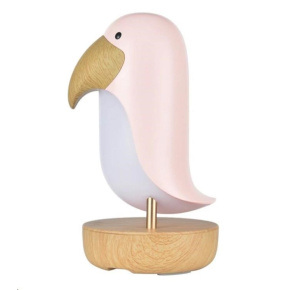 Rabbit & Friends Lampička ptáček s reproduktorem | růžová Rabbit & Friends Lampička ptáček s reproduktorem | růžová
