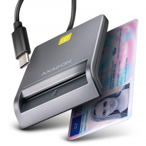 AXAGON CRE-SM3TC, USB-C FlatReader čtečka kontaktních karet Smart card (eObčanka), kabel 1.2m AXAGON CRE-SM3TC, USB-C FlatReader čtečka kontaktních karet Smart card (eObčanka), kabel 1.2m
