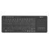 C-TECH Klávesnice WLTK-03, Bezdrátová, Touchpad, černá