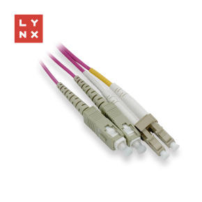 LYNX duplexní patch kabel MM, OM4, LC/SC, 50/125µm, 2m