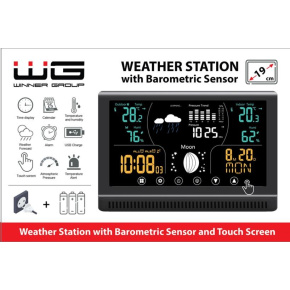 WG - Meteostanice WG3 s venkovním čidlem, černá WG - Meteostanice WG3 s venkovním čidlem, černá