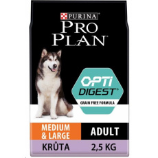 Pur.PP Dog MEDIUM & LARGE ADULT OPTIDIGEST Grain Free kruta 2,5kg