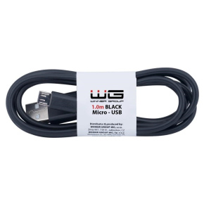 WG - Datový kabel Micro USB na USB-A, 1 metr, černá WG - Datový kabel Micro USB na USB-A, 1 metr, černá