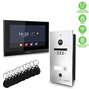 EVOLVEO DoorPhone ID-1, 2drátový videotelefon s RFID, otiskem prstu a podporou ONVIF kamer EVOLVEO DoorPhone ID-1, 2drátový videotelefon s RFID, otiskem prstu a podporou ONVIF kamer