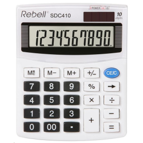 REBELL  kalkulačka -SDC410 - bílá