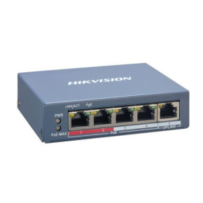 HIKVISION DS-3E1105P-EI, Smart managed switch 4x 100TX PoE + 1x 100TX uplink, 60W, Super PoE HIKVISION DS-3E1105P-EI, Smart managed switch 4x 100TX PoE + 1x 100TX uplink, 60W, Super PoE