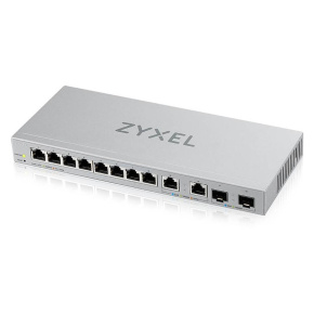 Zyxel XGS1210-12 12-port Gigabit Webmanaged Switch, 8x gigabit RJ45, 2x 2,5GbE RJ45, 2x SFP+ Zyxel XGS1210-12 12-port Gigabit Webmanaged Switch, 8x gigabit RJ45, 2x 2,5GbE RJ45, 2x SFP+