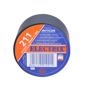 Solight izolační páska, 38mm x 0,13mm x 10m, černá Solight izolační páska, 38mm x 0,13mm x 10m, černá