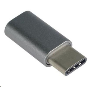 PREMIUMCORD Adaptér USB 3.1 C/male - USB 2.0 Micro-B/female, kovově šedý PREMIUMCORD Adaptér USB 3.1 C/male - USB 2.0 Micro-B/female, kovově šedý