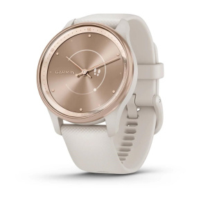 Garmin vívomove® Trend, Nerezová luneta Peach Gold, pouzdro Ivory, silikonový řemínek Garmin vívomove® Trend, Nerezová luneta Peach Gold, pouzdro Ivory, silikonový řemínek