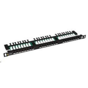 Solarix Patch panel 24xRJ45 CAT5E UTP s vyvazovací lištou černý 0,5U SX24HD-5E-UTP-BK Solarix Patch panel 24xRJ45 CAT5E UTP s vyvazovací lištou černý 0,5U SX24HD-5E-UTP-BK
