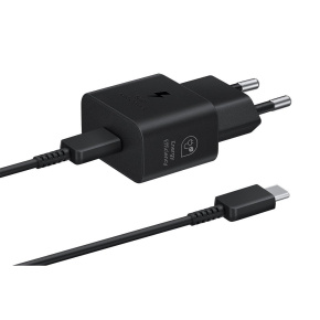 Samsung síťová nabíječka EP-T2510XBE + kabel USB-C, 25W, černá Samsung síťová nabíječka EP-T2510XBE + kabel USB-C, 25W, černá