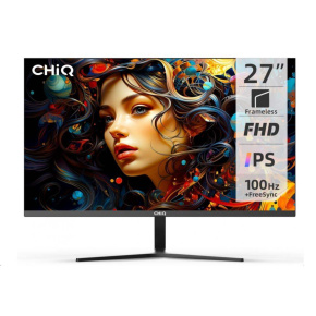 CHiQ 27" UltraSlim monitor 27F650R FHD, 100 Hz, Frameless, repro, černý CHiQ 27" UltraSlim monitor 27F650R FHD, 100 Hz, Frameless, repro, černý
