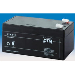 Baterie - CTM CT 12-3,4 (12V/3,4Ah - Faston 187), životnost 5let