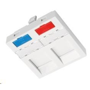 Solarix Modul French style 45 x 45mm pro 2 keystony přímý bílý SXF-M-2-45-WH-P Solarix Modul French style 45 x 45mm pro 2 keystony přímý bílý SXF-M-2-45-WH-P