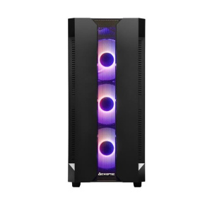 CHIEFTEC skříň Miditower Gaming HUNTER, Black, 4x RGB Rainbow Fan, 2 x USB 3.0, side glass CHIEFTEC skříň Miditower Gaming HUNTER, Black, 4x RGB Rainbow Fan, 2 x USB 3.0, side glass