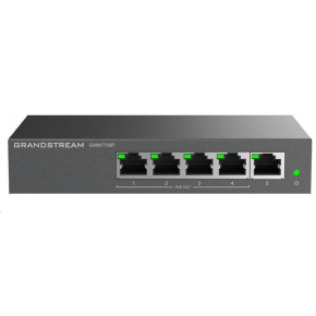 Grandstream GWN7700P Unmanaged Network Switch 5 portů / 4 PoE out Grandstream GWN7700P Unmanaged Network Switch 5 portů / 4 PoE out