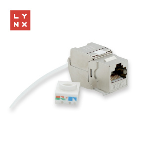LYNX keystone STP Cat6, samozařezávací, stříbrný LYNX keystone STP Cat6, samozařezávací, stříbrný
