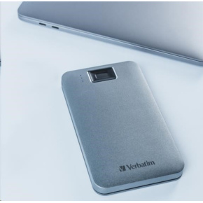 VERBATIM externí HDD 1TB, Executive Fingerprint Secure, USB 3.2 Gen 1 / USB-C, šedá VERBATIM externí HDD 1TB, Executive Fingerprint Secure, USB 3.2 Gen 1 / USB-C, šedá