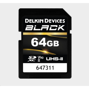 Delkin SDXC BLACK Rugged UHS-II R300/W250 (V90) 64GB (new) Delkin SDXC BLACK Rugged UHS-II R300/W250 (V90) 64GB (new)