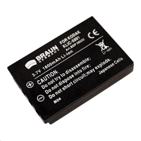 Braun akumulátor KODAK Klic 5001, Sanyo DB-L50, 1600mAh Braun akumulátor KODAK Klic 5001, Sanyo DB-L50, 1600mAh
