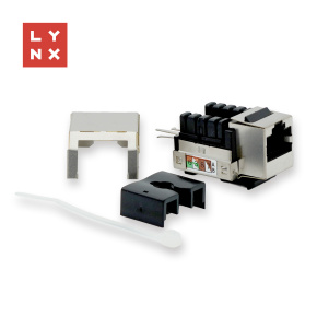 LYNX keystone STP Cat5e, 90 stp., stříbrný LYNX keystone STP Cat5e, 90 stp., stříbrný