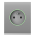 Ajax  CenterCover (smart) - Středový kryt zásuvky, horizontální, mlhová