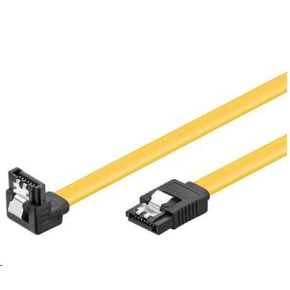 PREMIUMCORD Kabel SATA 3.0 datový 70cm lomený 90°, kovové západky PREMIUMCORD Kabel SATA 3.0 datový 70cm lomený 90°, kovové západky