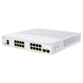 Cisco switch CBS250-16P-2G (16xGbE,2xSFP,16xPoE+,120W,fanless)