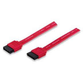 MANHATTAN kabel SATA datový 7-Pin Male to Male, 50 cm, Red MANHATTAN kabel SATA datový 7-Pin Male to Male, 50 cm, Red
