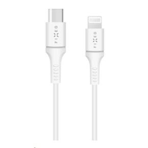 FIXED datový a nabíjecí kabel, USB-C -> Lightning (MFI), podpora PD, 60 W, délka 2 m, bílá