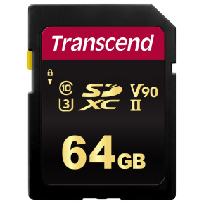 TRANSCEND SDXC karta 64GB 700S, UHS-II U3 Class 10 (R:285/W:180 MB/s) TRANSCEND SDXC karta 64GB 700S, UHS-II U3 Class 10 (R:285/W:180 MB/s)