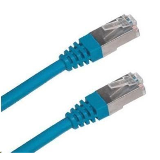 XtendLan patch kabel Cat5E, FTP - 0,5m, modrý (prodej po 10 ks)