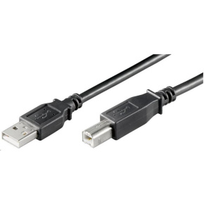 PREMIUMCORD Kabel USB 2.0 A-B propojovací 2m, barva černá PREMIUMCORD Kabel USB 2.0 A-B propojovací 2m, barva černá