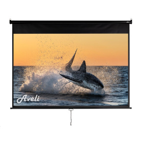 Nástěnné projekční plátno Aveli, 200x125cm (16:10) 92", černý tubus Nástěnné projekční plátno Aveli, 200x125cm (16:10) 92", černý tubus