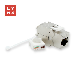 LYNX keystone STP Cat5e, samozařezávací, stříbrný LYNX keystone STP Cat5e, samozařezávací, stříbrný