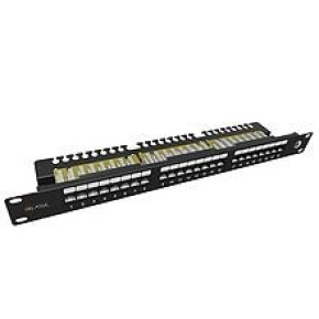 Solarix Patch panel 24 x RJ45 CAT6 UTP s vyvazovací lištou 1U SX24L-6-UTP-BK-N Solarix Patch panel 24 x RJ45 CAT6 UTP s vyvazovací lištou 1U SX24L-6-UTP-BK-N