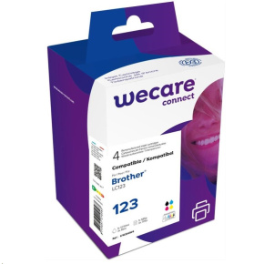 WECARE ARMOR cartridge pro Brother DCP J4110DW, MFC J4310, 4410, 4510DW (LC123 VAL BP), černá/CMYK, 12ml/3x6ml WECARE ARMOR cartridge pro Brother DCP J4110DW, MFC J4310, 4410, 4510DW (LC123 VAL BP), černá/CMYK, 12ml/3x6ml