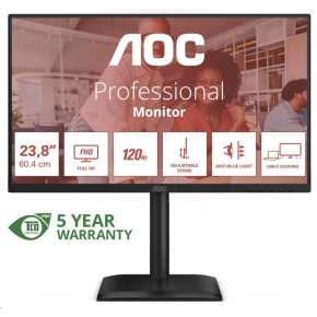 AOC MT 23,8" 24E4CV - 1920x1080,IPS,120Hz,1xHDMI,1xDP,USBhub,USB-C,PD,RJ45,Repro,Pivot AOC MT 23,8" 24E4CV - 1920x1080,IPS,120Hz,1xHDMI,1xDP,USBhub,USB-C,PD,RJ45,Repro,Pivot
