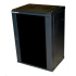 XtendLan 19" nástěnný rozvaděč 12U 600x450, nosnost 60 kg, skleněné kouřové dveře, rozložený, černý